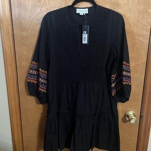 Sachin and Babi Black Embroidered Dress